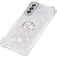 thumbnail image 6 of Samsung Galaxy S21 FE (Not S21) Case,Creativity Clear Quicksand Glitter Flowing Liquid Floating Soft TPU Case w/Stand Bling Diamond Sparkle Phone Cover for Samsung Galaxy S21 FE  Colorful, 6 of 14