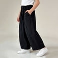 thumbnail image 5 of Agkizg Kids Solid Pants with Pockets Elastic Waist Casual Comfortable Pants for Boys Girls, Sizes 12-13 Years, 5 of 6