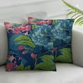 thumbnail image 3 of Shiartex Pillow Cover Case Flowers Floral Pattern Chinoiserie Style with Invisible Zipper,Cushion Cover Throw Pillowcase for Home Decorative Couch Sofa Bedroom, Peonies in Navy Multi Colors 2pcs White, 3 of 7
