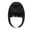 Dark Black, variant on Benehair Clip in Fringe Hair Extensions as Humam Air Bangs French Bangs Thin Hairpiece 6.4" Dark Black