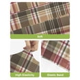 thumbnail image 4 of Buffalo Plaid Bar Stool Covers Set of 4, Modern Farmhouse Colorful Checkered Stretch Washable Bar Chair Covers with Backs, Removable Pub Counter Height Chair Cover for Kitchen Dining Room Cafe, 4 of 7