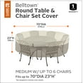 thumbnail image 4 of Classic Accessories Belltown 55-252-011001-00 Patio Round Table and Chair Cover, Medium, Grey, 4 of 17