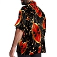 thumbnail image 3 of Seven Starred Ladybird Men's Short Sleeve Printed Poplin Beach Shirts with Spread Collar - Casual Button Down Summer Tops for Unisex, 3 of 6
