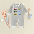 thumbnail image 2 of CAUYDY 0 3 6 9 12 18 24 Months Newborn Boy Coming Home Outfits Baby Clothes Preemie Long Sleeve Bodysuit Infant Boys Romper Fall Winter Toddler Pjs Grey for Sizes 3-6 Months, 2 of 4