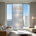thumbnail image 6 of Window Privacy Film Stained Glass Window Film Privacy Film for Glass Windows Home Decor for Bathroom Bedroom Living Room Office Adhesive Pvc Light Filtering 15.75x39.37 Inches, 6 of 7