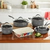 The Pioneer Woman Frontier Speckle Gray Non Stick Aluminum 10-Piece Cookware Set