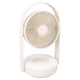 thumbnail image 4 of Ventilador pequeño de mesa con luz LED, 10000mAh, USB montado en la pared, 110°, vibración automática, Control remoto, lámpara nocturna, ventilador de escritorio, color beige, 4 of 14