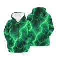 thumbnail image 6 of Psesaysky Boys Graphic Zip Up Hoodies Sweatshirt with Pockets Kids Hooded Coat Casual Outerwear Green Lightning Print 6-7 Years, 6 of 7