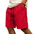 thumbnail image 2 of Resicozy Mens Athletic Shorts Quick Dry Elastic Waist Gym Workout Lightweight Stretch Shorts with Pockets Red M, 2 of 6