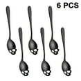 thumbnail image 1 of Juego de 6 cucharas, cuchara para revolver café y té de acero inoxidable 304, cucharas de té de diseño elegante, cuchara de café con forma de calavera, cuchara de hueso para postre, vajilla, 1 of 8