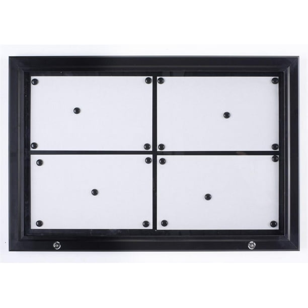 Weather Resistant, Surface, Bulletin Board With SwingOpen Locking Door, Wall Mounted