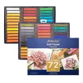 thumbnail image 1 of Artecho 72 Piezas Pasteles Suaves 70 Colores Incluyendo 4 Colores Fluorescentes Tiza Cuadrada Blanca y Negra Extra Libre para Dibujar Mezclar Capas Sombrear Pasteles Suministros de Arte, 1 of 8