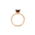 thumbnail image 4 of 2.13 Carat (Ctw) Octagon-Cut Garnet Ring in 10K Rose Pink Gold with Diamonds for Women, 4 of 6