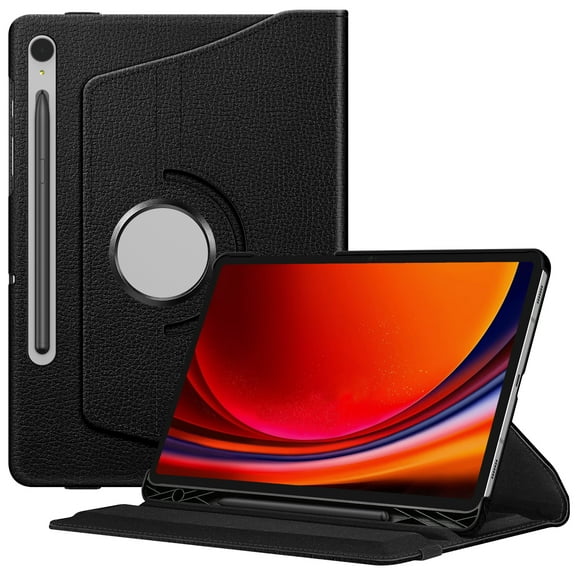 Fintie Rotating Case for Samsung Galaxy Tab S9 11 Inch 2023 Model (SM-X710/X716B/X718U) with S Pen Holder, 360 Degree Swiveling Stand Cover Auto Sleep/Wake, Black