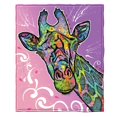 thumbnail image 3 of Dawhud Direct Dean Russo Giraffe Fleece Blanket 75""x90"", Queen Size Soft Plush Throw, 3 of 5