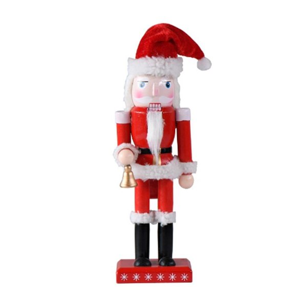 Christmas Nutcracker Holiday Wood Nutcracker Santa Figure Home Decor Present Ornaments