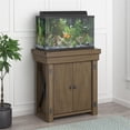 thumbnail image 2 of Pemberly Row Traditional 20 Gallon Aquarium Stand in Rustic Gray, 2 of 10