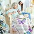 thumbnail image 3 of LHSHID Happy Birthday Presents for Women Friendship Throw Blanket Best Birthday Queen Gifts Ideas for Mom Female Friend Wife Sister Butterfly Bday Decorations for Woman 30"x40", 3 of 7