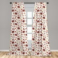 thumbnail image 5 of Ambesonne Mushroom Curtains, Autumn Hedgehog Acorns, Pair of 28"x84", Multicolor, 5 of 5