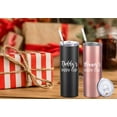 thumbnail image 6 of Daddy's Sippy Cup & Mommy's Sippy Cup Skinny Tumbler.Anniversary Fathers Day Mothers Day Gifts. Dad Mom Gifts.Couple Gifts.Christams Birthday Gifts for Parents.(20oz Black&Rose Gold) Black/Rose Gold, 6 of 6