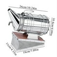 thumbnail image 4 of Bee Hive Smoker with Heat Shield Stainless Steel Perforated Fire Base at the Bottom Beekeeping Equipment, 4 of 7