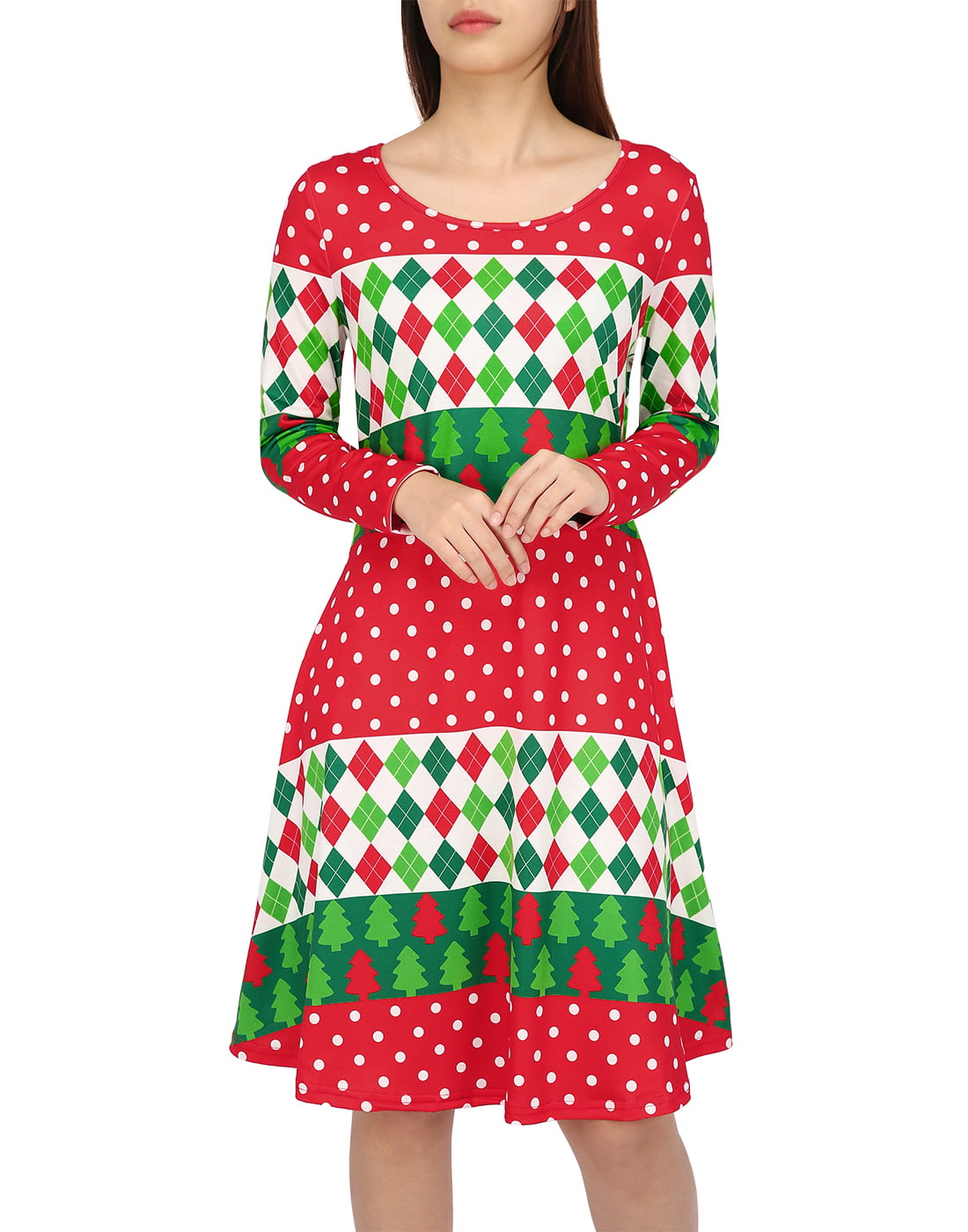 HDE Womens Plus Size Party Dress Ugly Christmas Sweater Long Sleeve ...