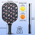 thumbnail image 3 of Pickleball Paddles Set,Pioneer Flower Floral Print Pattern Fiberglass Surface Pickleball Racket Set with 2 Indoor Outdoor Pickleball Balls and Pickleball Bag,Pickle-ball Equipment, 3 of 6