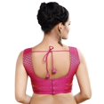 thumbnail image 2 of eloria Women's Sleeveless Brocade Readymade Saree Blouse Partywear, 2 of 4