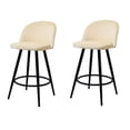 thumbnail image 1 of Set de 2 Bancos Periquera Avila para Barra de Cocina o Bar, Madera y Metal Crema Mundo In BANC0903741CREMA, 1 of 8