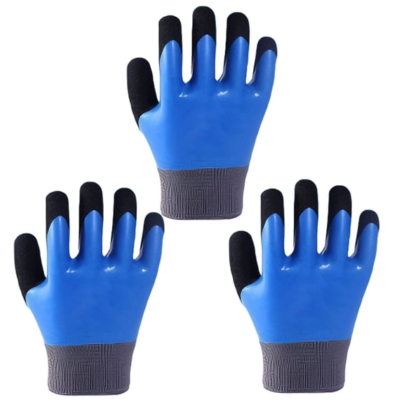 3 Pcs 400V Insulated Electrician Gloves, Waterproof Rubber Work Safety Gloves with Added Length, Non-Slip Grip, and Flexible Finger, Ideal as Electrician Gloves