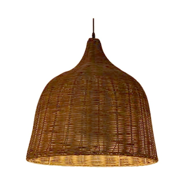 Lámpara colgante de bambú de estilo retro E27, lámpara colgante de techo 35x35x35cm