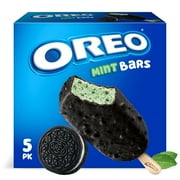 Oreo Mint Frozen Dairy Dessert Ice Cream Bars Novelties, 5 Ct Package