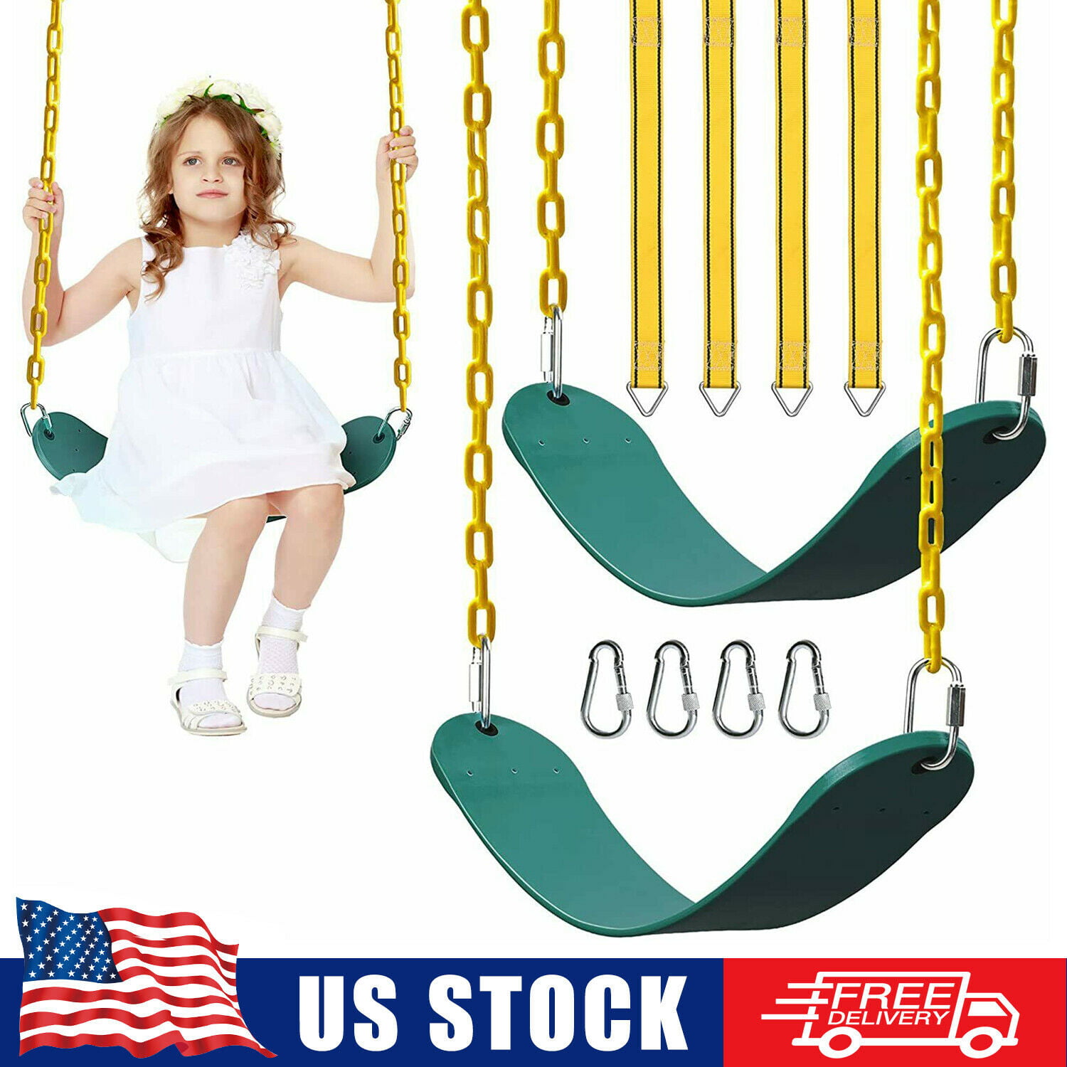 Swing Set Accessories Swing Seat Replacements Squirrel Products Stand & Swing Outdoor Activities for Kids Ages 3 Years and Older 