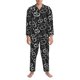 thumbnail image 3 of Balery Snake Pijama para Hombre de Dos Piezas con Manga Larga, Conjunto de Dormir y Descanso Suave con Bolsillos-Large, 3 of 7