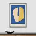 thumbnail image 3 of PixonSign Framed Canvas Print Wall Art Serge Poliakoff Yellow Blue Blocks Abstract Shapes Illustrations Fine Art Decorative Minimalist Relax/Calm for Living Room, Bedroom, Office - 24"x36" Black, 3 of 5