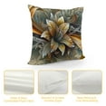 thumbnail image 4 of JEUXUS Short Plush Pillow Covers Yellow Orchid Flowers Abstract Yellow Lily Floral Pictures White, 4 of 5