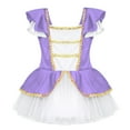 thumbnail image 6 of Aislor Girls Ruffles Sleeve Tutu Xmas Dance Dress Miss Santa Cosplay Gown Purple 6, 6 of 7