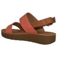 thumbnail image 3 of Soda Shoes Women Sandals Ankle Strap Buckled Flatform Wedge Flat Heel REMUS-S Salmon Coral Pink 10, 3 of 4