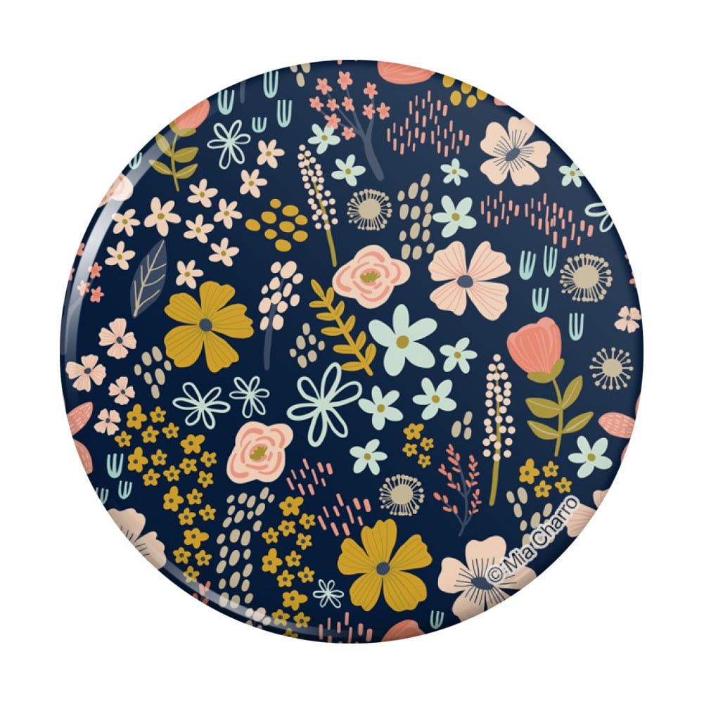 Mimi Flowers Floral Pattern Kitchen Refrigerator Locker Button Magnet ...