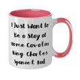 thumbnail image 2 of amangny Inappropriate Cavalier King Charles Spaniel Dog Two Tone 11oz Mug, I Just Want to Be a Stay, Useful Cup For Dog Dad From Friends, Pets, Animals, Cute, Gift ideas, Present ideas, 2 of 2