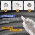 thumbnail image 4 of 10pcs Connector UHF male PL259 plug solder RG8 RG213 LMR400 7D-FB cable silver., 4 of 5