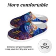 thumbnail image 6 of Fotbe Rooster Oil Painting Pattern Women's Fuzzy Curly Fur Memory Foam Loafer Slippers Indoor Outdoor Slippers Winter Home Shoes-40/41, 6 of 7