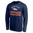 thumbnail image 2 of Men's Navy Denver Broncos Team Arch Knockout Long Sleeve T-Shirt, 2 of 3