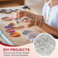 thumbnail image 6 of Uxcell European Large Hole Beads Rhinestone Sparkle Crystal Beads Charm Spacer for DIY Crafting White, 6 of 7