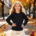 thumbnail image 6 of Abcomgle Cute Sweatshirts for Girls 10-12 Crewneck Long Sleeve Girls Pullover Top Lightweight Solid Color Sweaters for Teens Fleece Fall Clothing for Teen Girls, 6 of 6