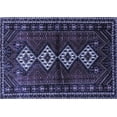 thumbnail image 1 of Ahgly Company Machine Washable Indoor Rectangle Persian Blue Traditional Area Rugs, 6' x 9', 1 of 4