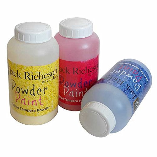 Tempera Powder Paint Set of 3 Primary Colors, Easy to use powder