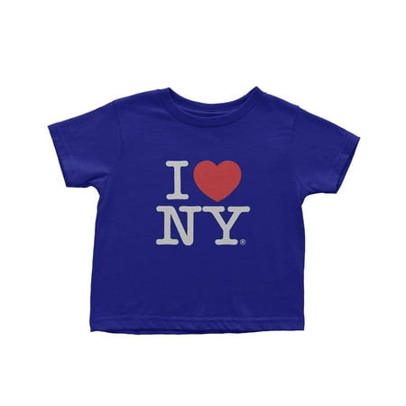 - Medium I Love Ny Kids Tee Navy Blue Short Sleeve Screen Print Heart T-Shirt