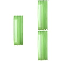 3pcs Sheer Curtains Grommets Romantic Silver Star Foil Window Treatment for Girl Bedroom Glitter Stars Thin and Curtains Panel Window Screening for Kids Room Size- 100*200CM (Green)