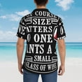 thumbnail image 4 of Balery Wine Funny Camisas hawaianas de manga corta para hombre, camisas playeras de corte holgado, camisas de vacaciones con botones,Small, 4 of 7